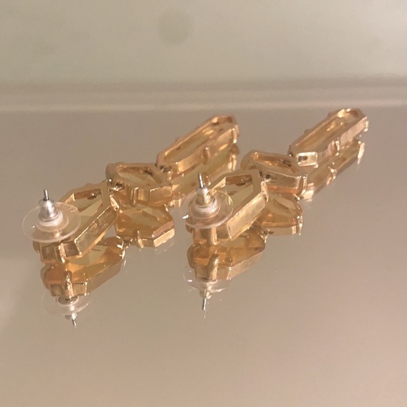 BCBGMAXAZRIA Amber & Gold Drop Earrings - Picture 3 of 5